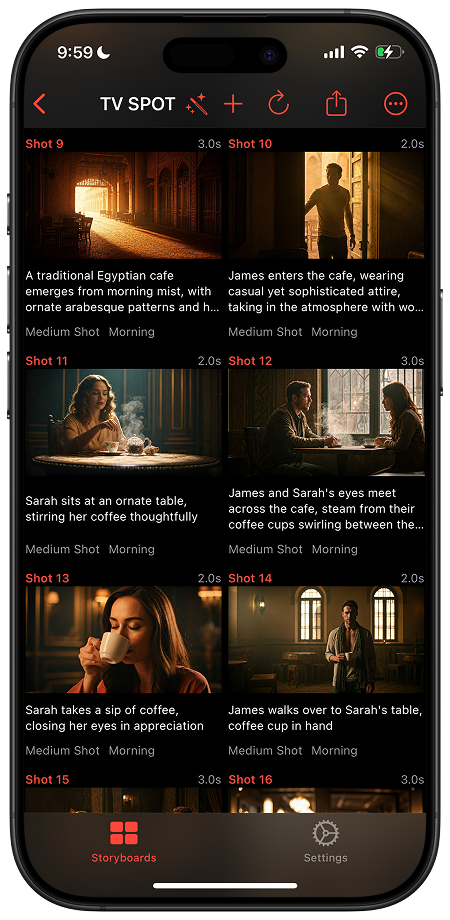 Storyboard Creator AI iPhone App